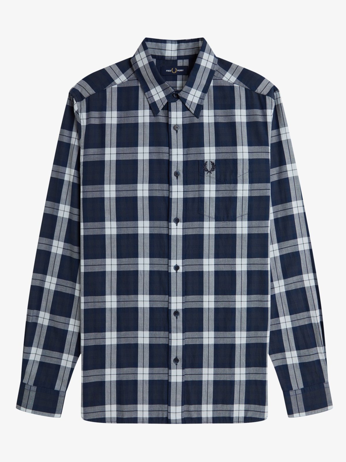 Fred Perry Leichtes Baumwollhemd mit Tartan-Muster in S