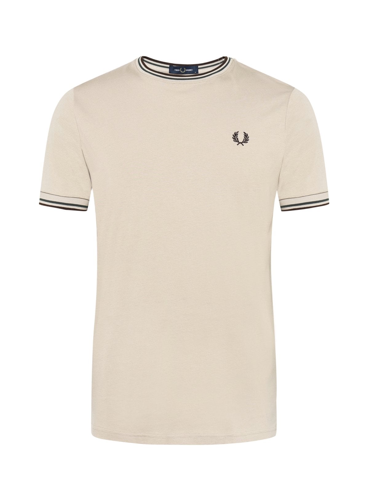 Fred Perry Softes T-Shirt mit Logo-Stickerei und Kontrastbündchen in S