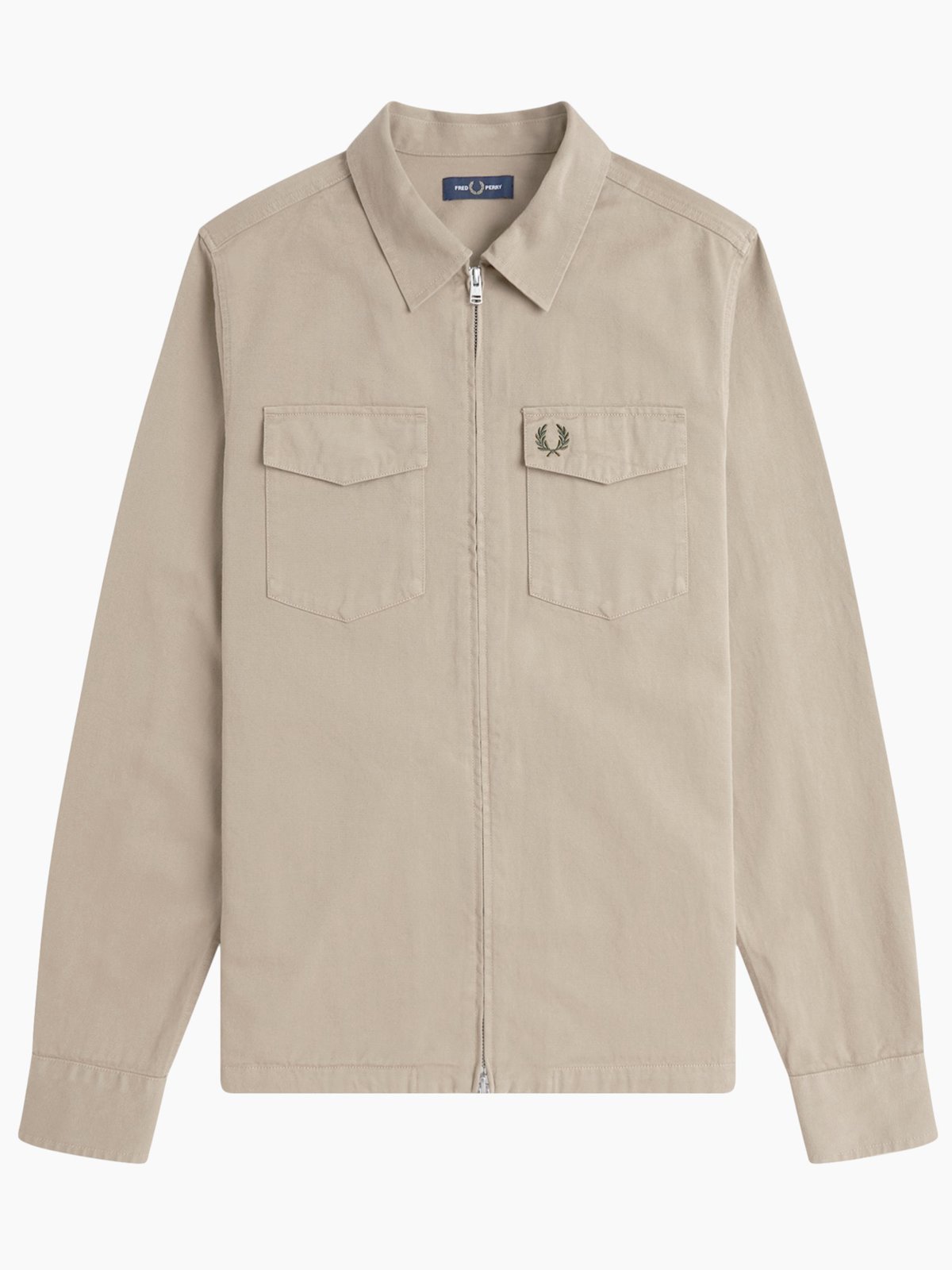 Fred Perry Overshirt aus Baumwolle mit Logo-Aufnäher in S