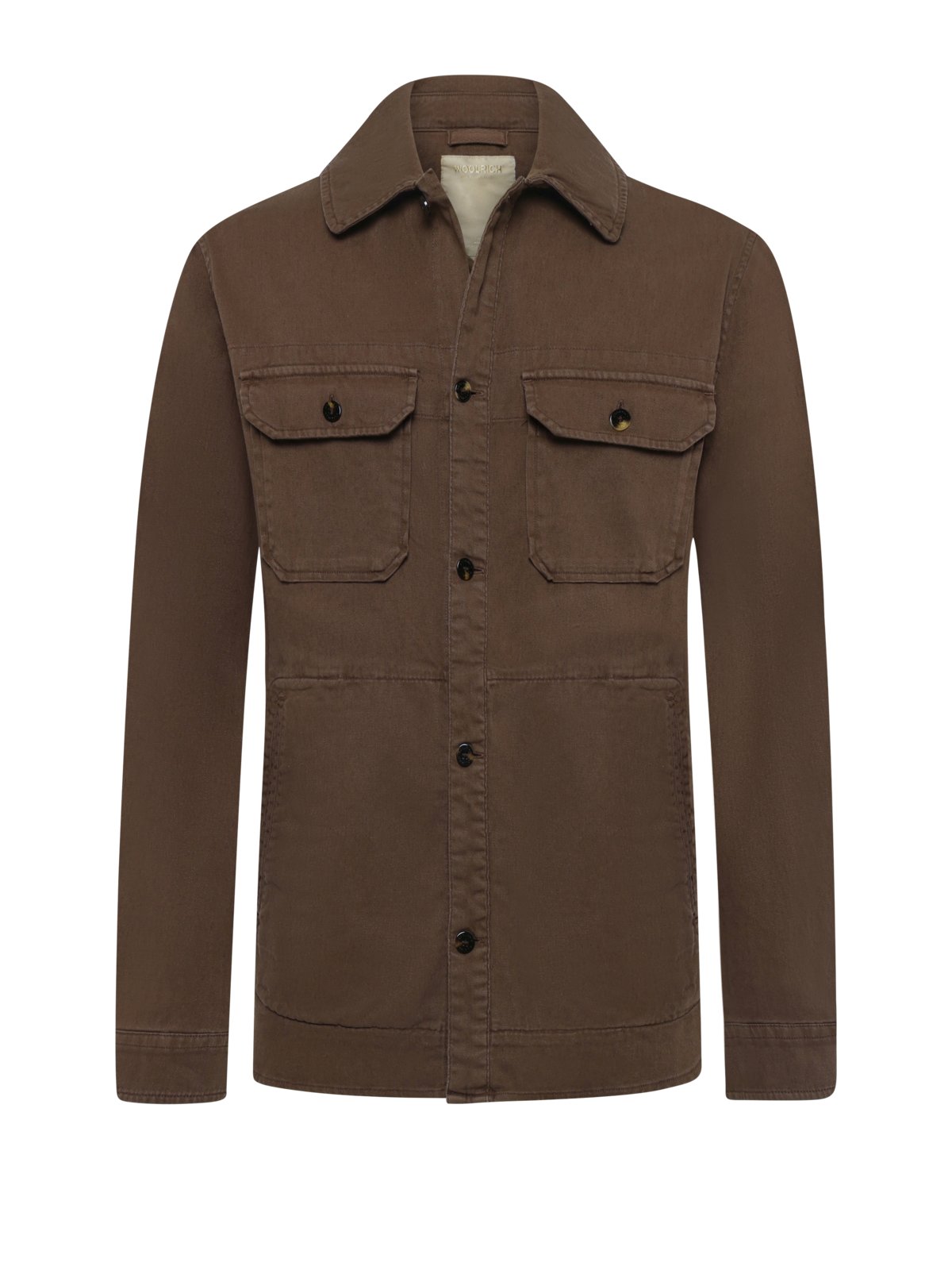 Woolrich Overshirt aus einem Baumwoll-Leinen-Mischgewebe in M