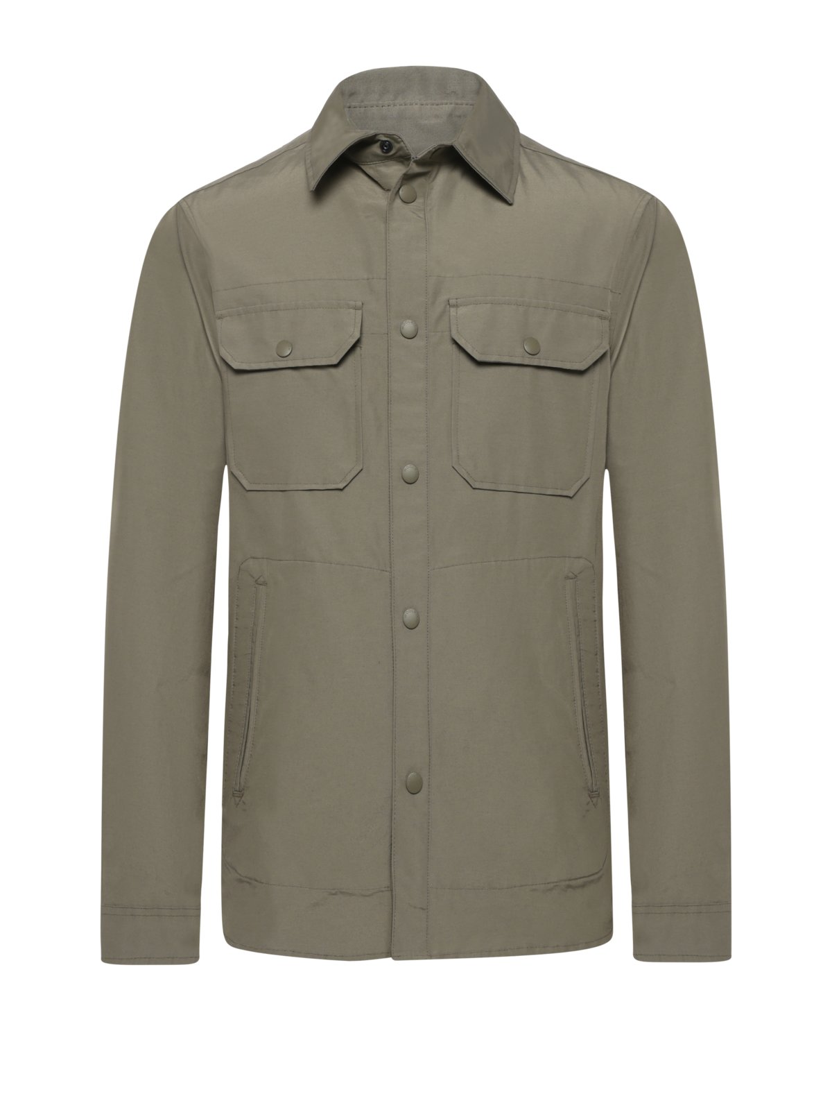 Woolrich Stückgefärbtes Overshirt aus einem Materialmix in S