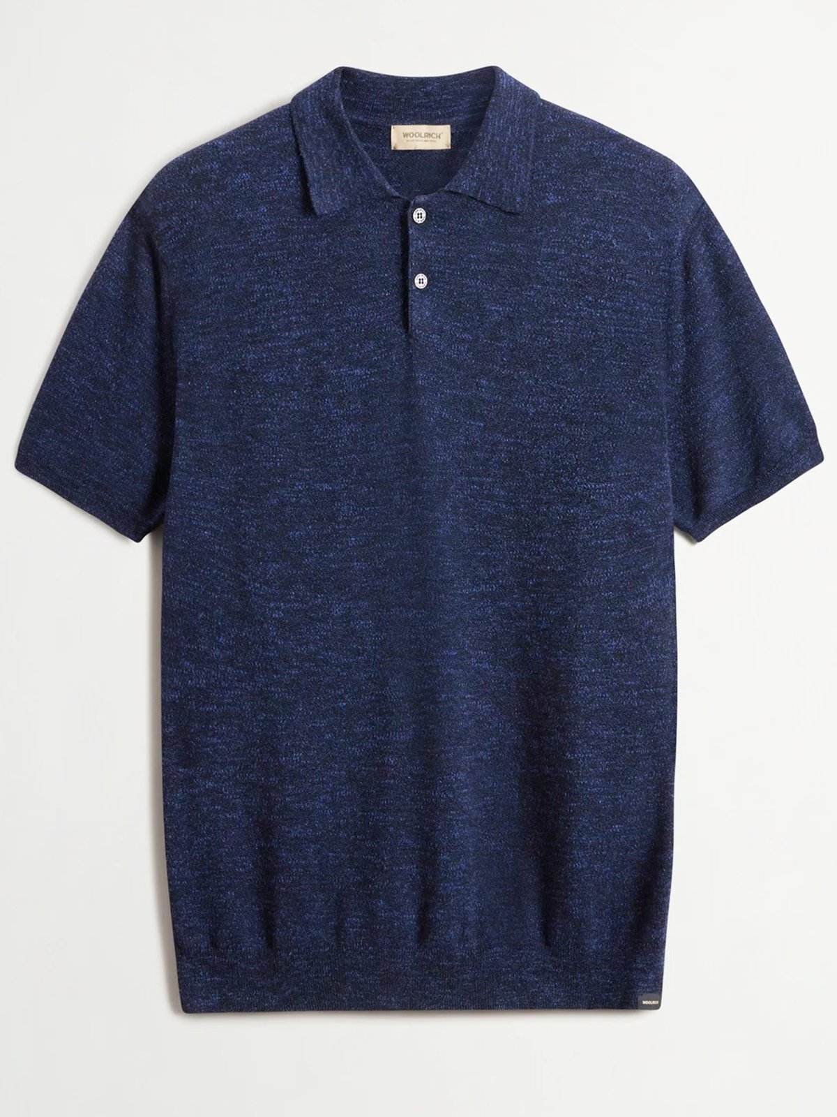 Woolrich Softes Strick-Poloshirt mit Leinenanteil in L
