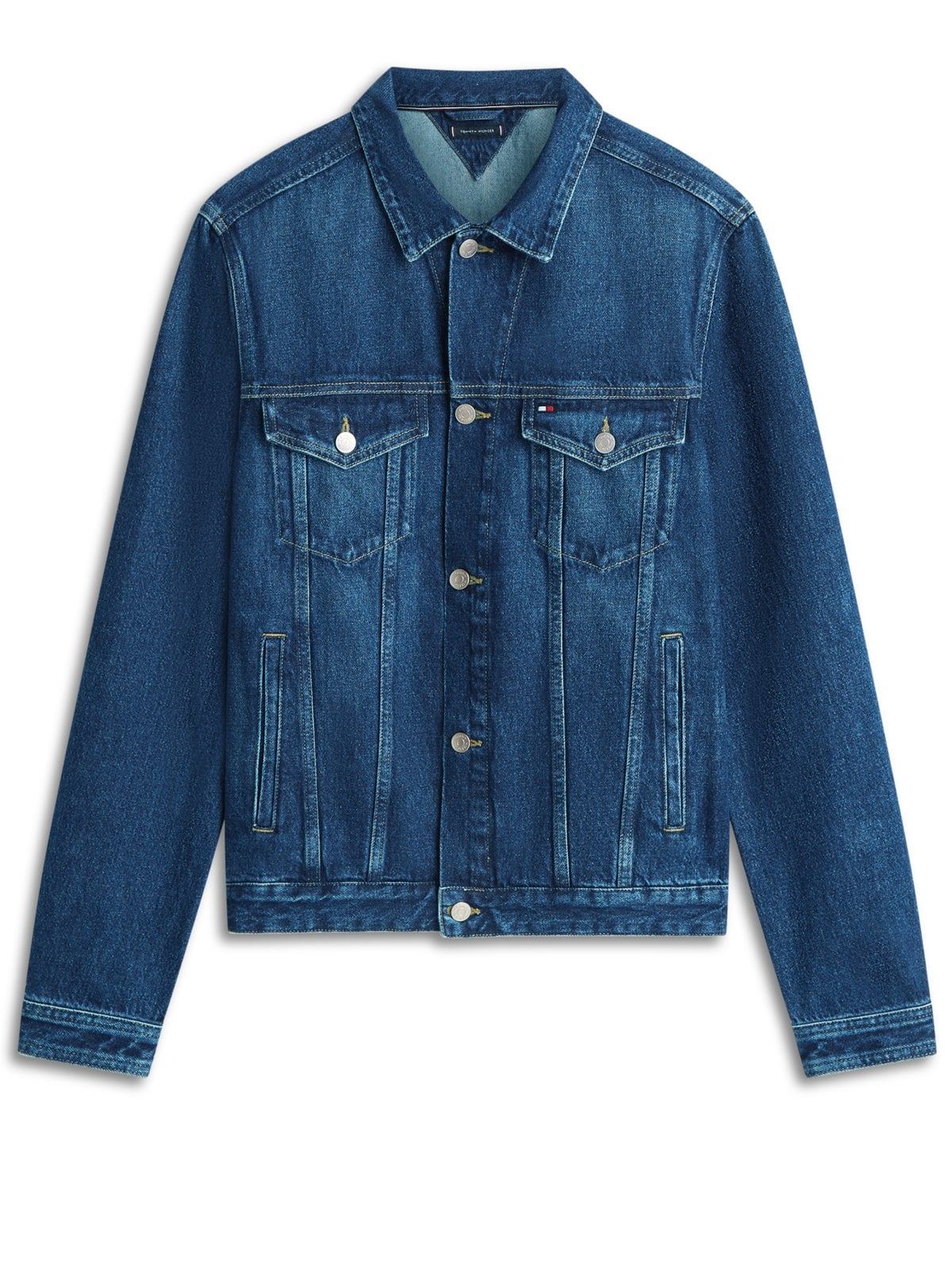 Tommy Hilfiger Jeansjacke aus Baumwolle mit Logo-Stickerei, Regular Fit in S