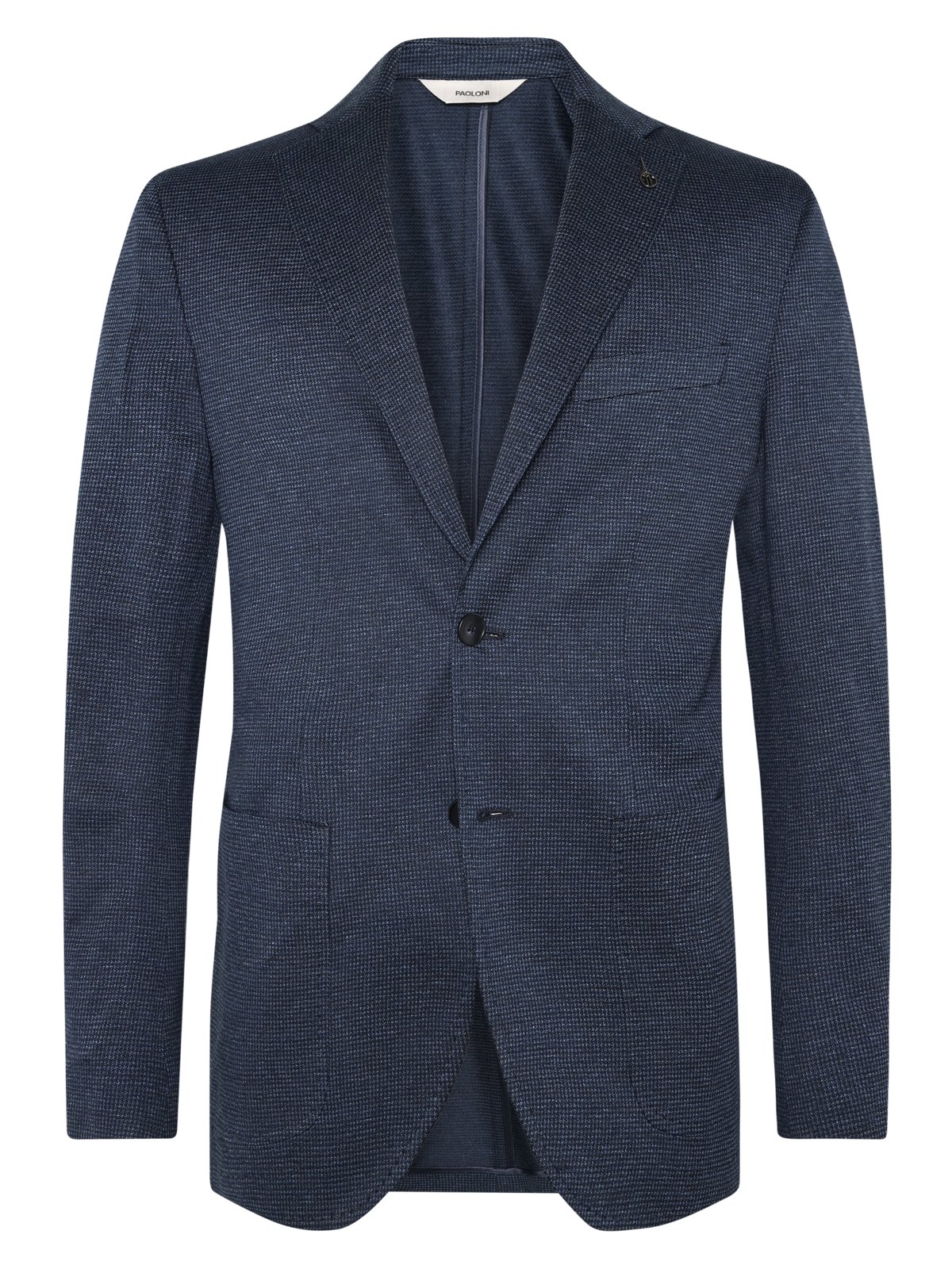 Paoloni Leichtes Sakko aus Baumwolle mit Pepitamuster und Reverskragen in 44