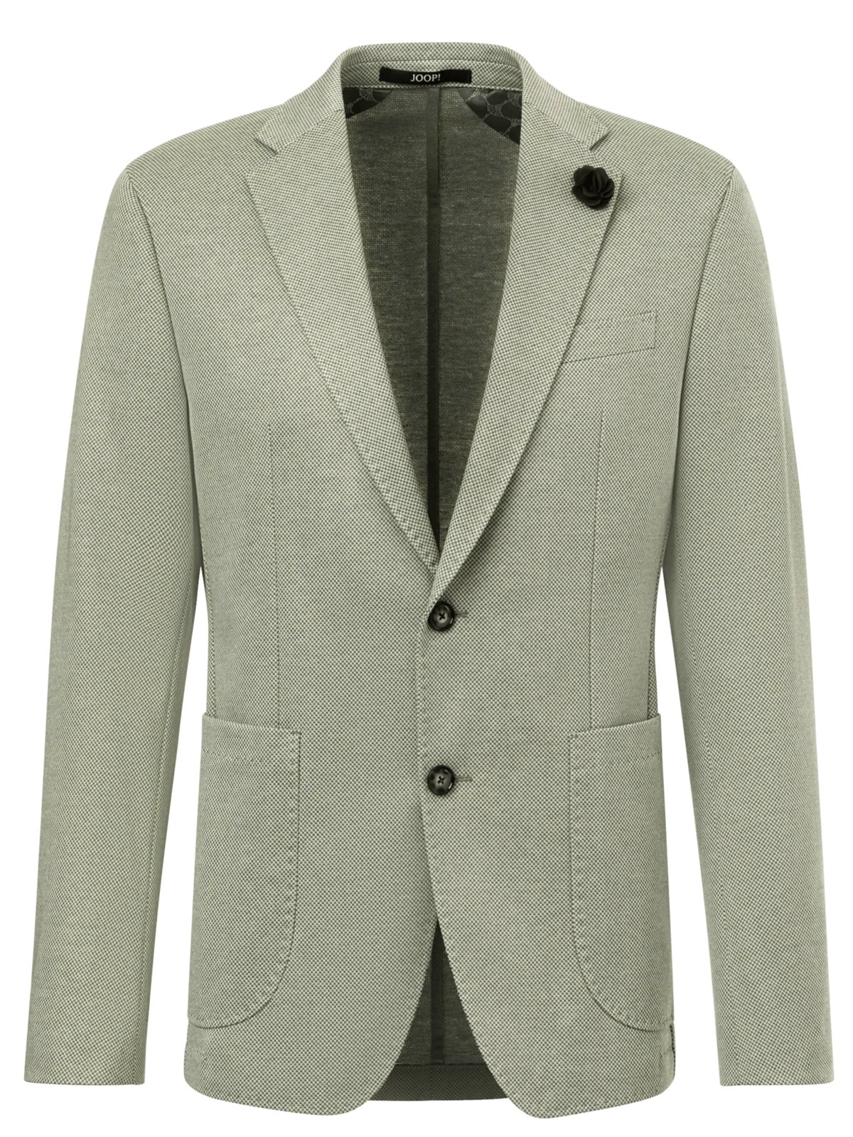 Joop! Teilgefüttertes Jersey-Sakko mit Karo-Muster und Stretch, Slim Fit in 46