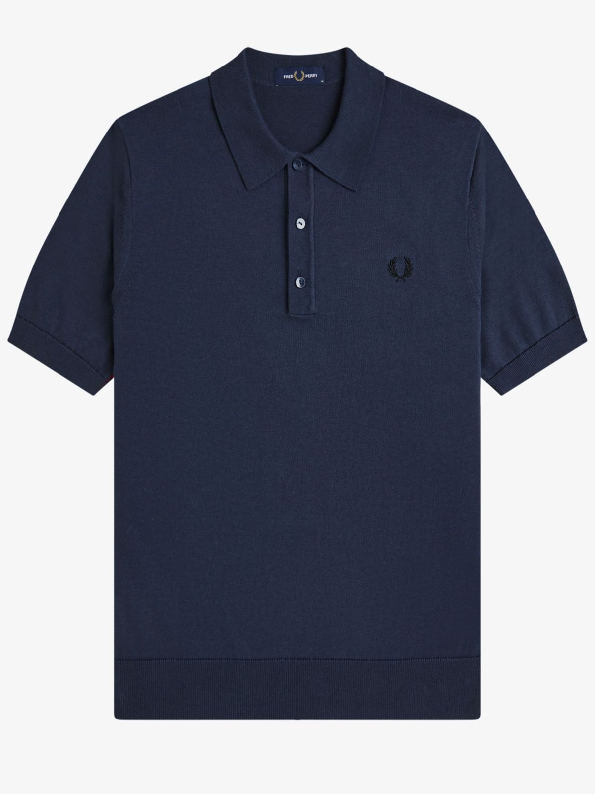 Fred Perry Feinstrick-Poloshirt aus Baumwolle mit Logo-Stickerei in S