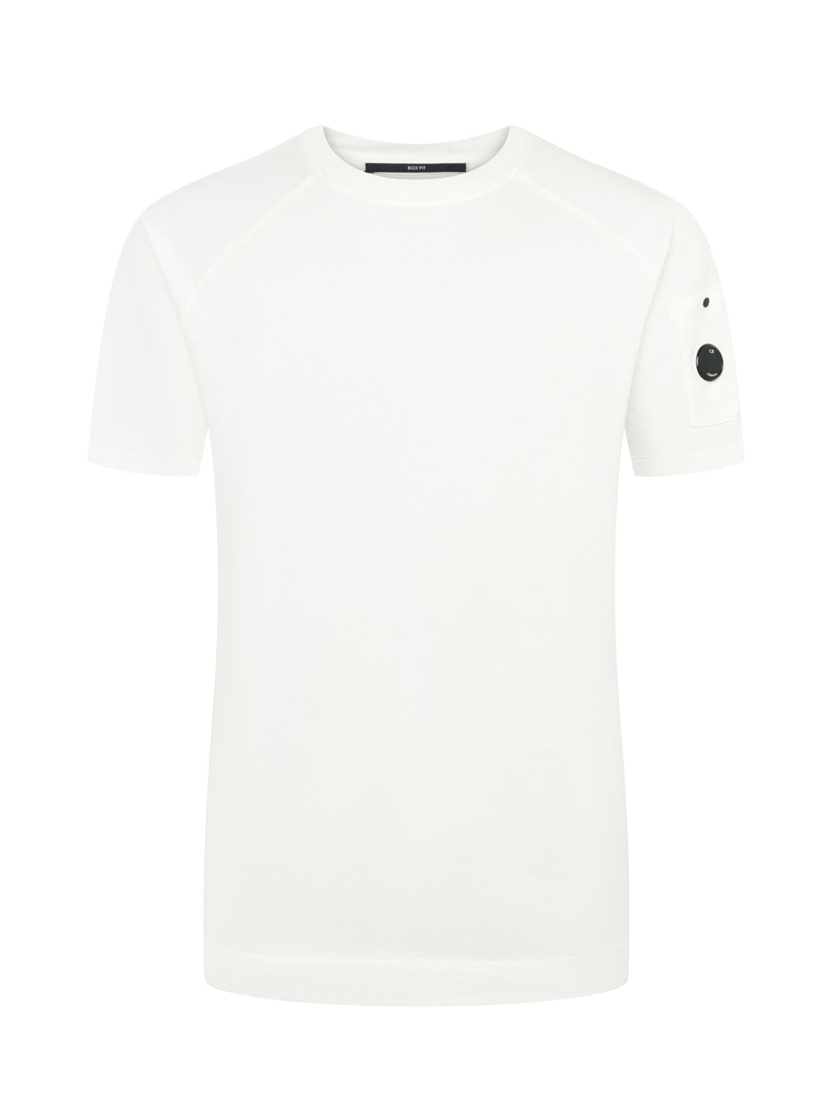 C.P. Company Unifarbenes T-Shirt aus Baumwolle mit Logo-Patch am linken Arm in S