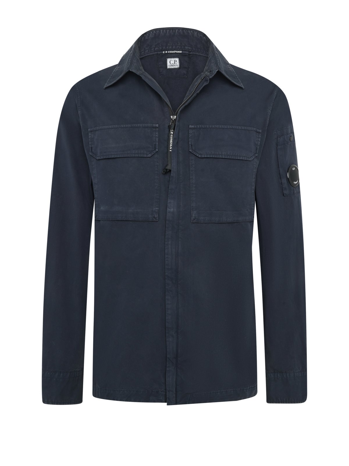 C.P. Company Overshirt aus Baumwolle mit Logo-Patch am linken Arm in S