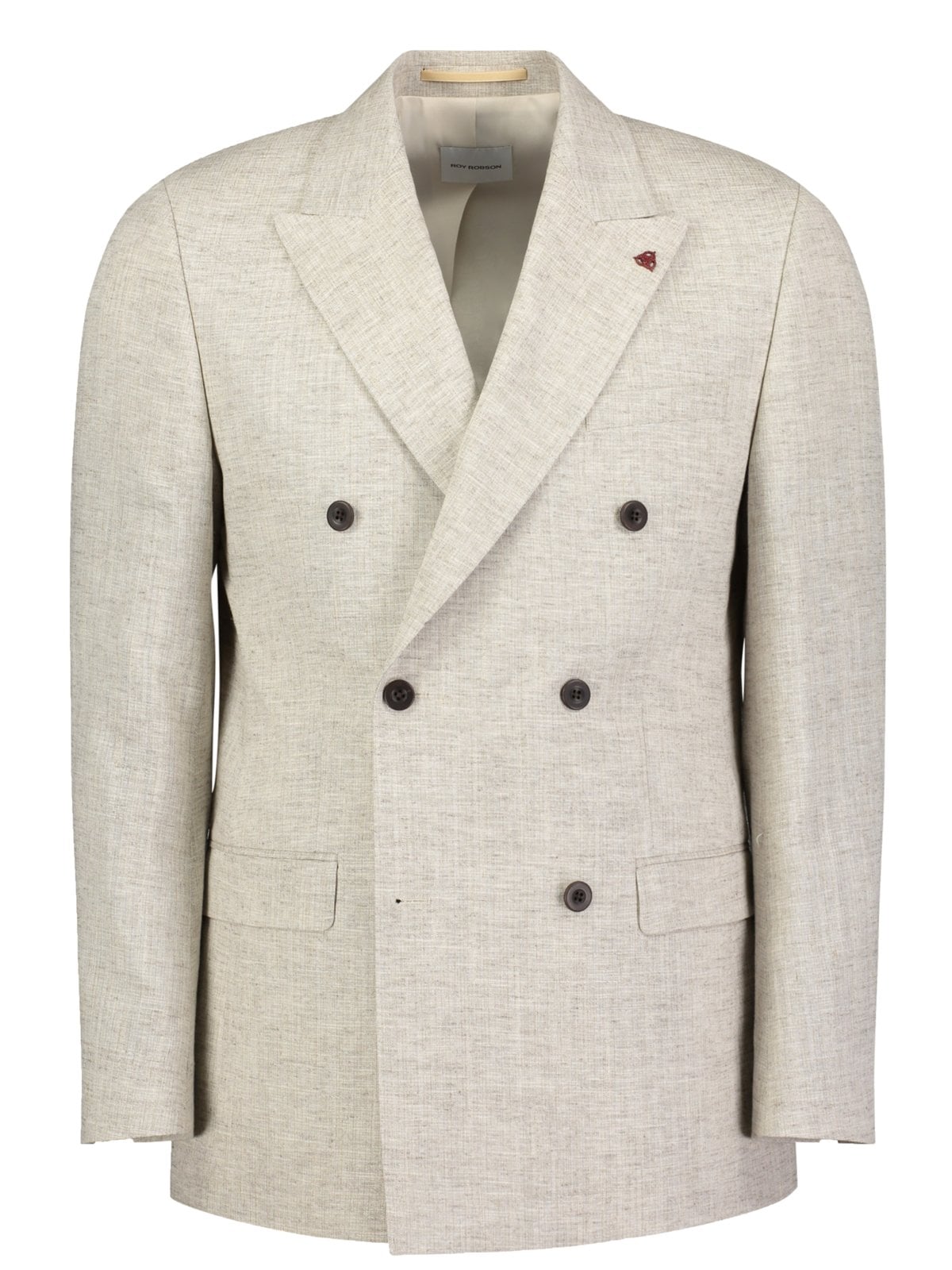 Roy Robson Zweireihiges Sakko aus einem Materialmix mit Spitzfasson, Slim Fit in 46