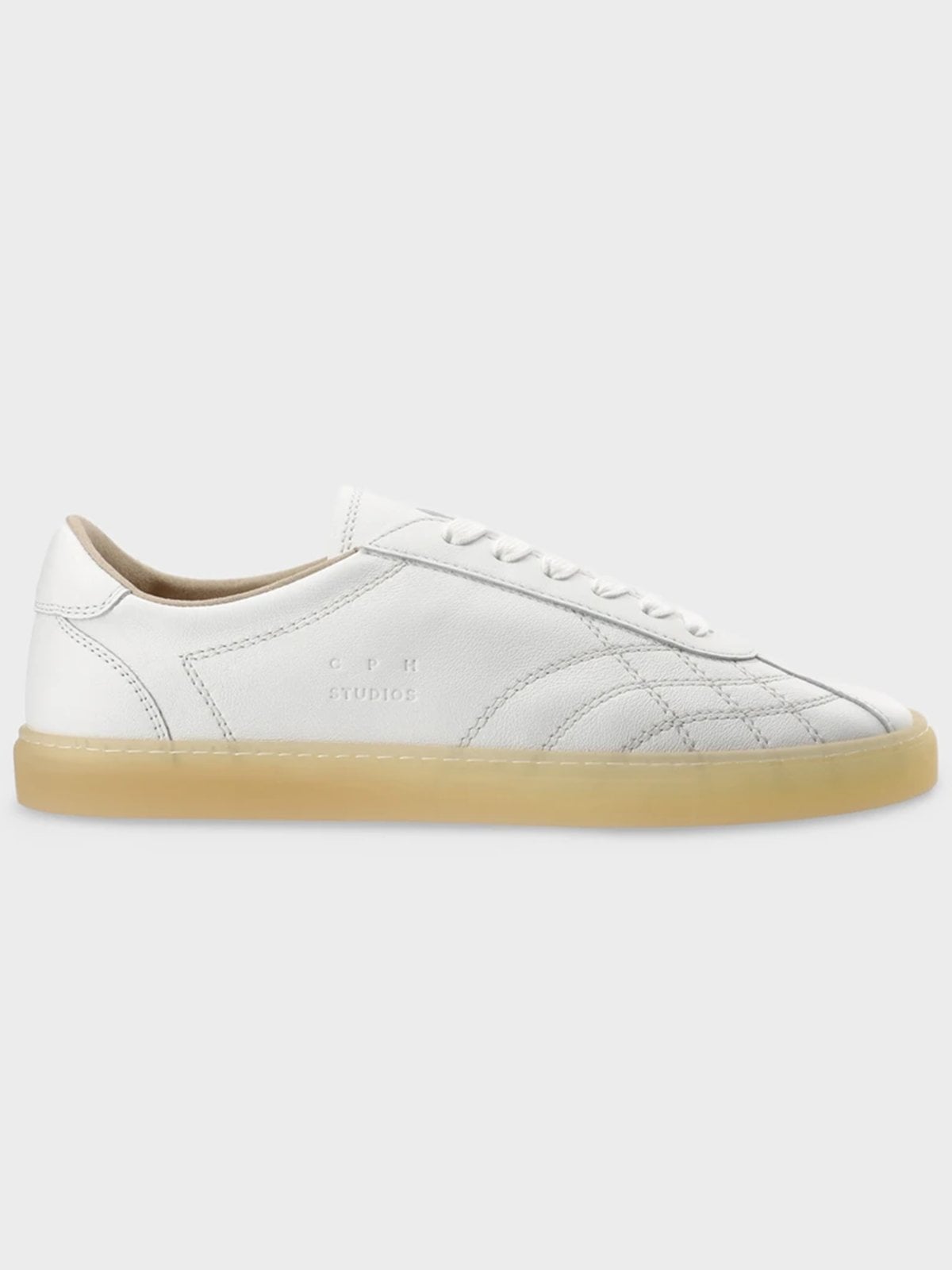 Copenhagen Retro-Sneaker aus genarbtem Nappaleder mit Label-Gravur in 41