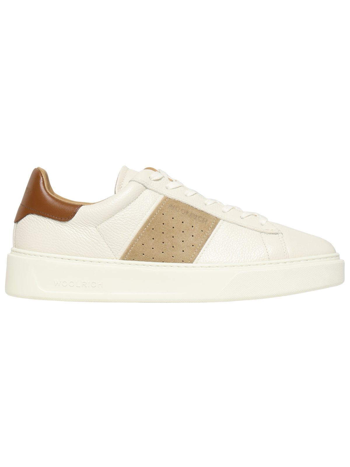 Woolrich Classic Court Sneakers aus Kalbsleder mit Veloursleder-Details in 40