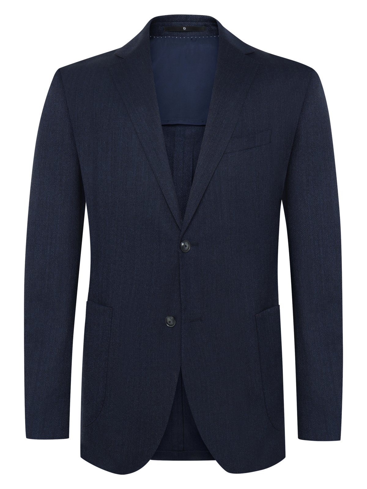 Dressler Sakko aus Wolle und Stretch mit Fischgrät-Muster, Regular Fit in 48