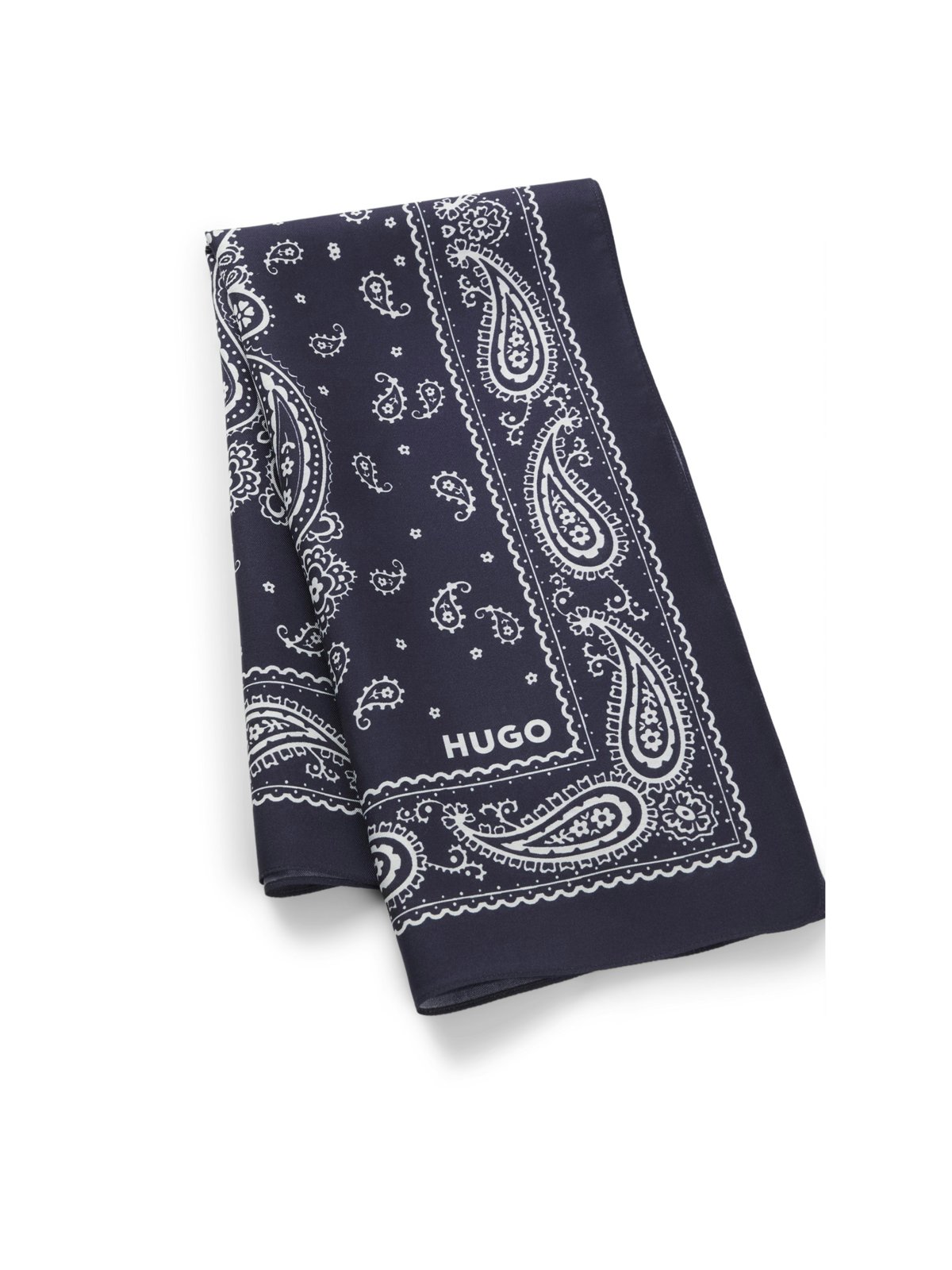 HUGO Bandana aus einem Seiden-Mix mit Paisley-Print in 0