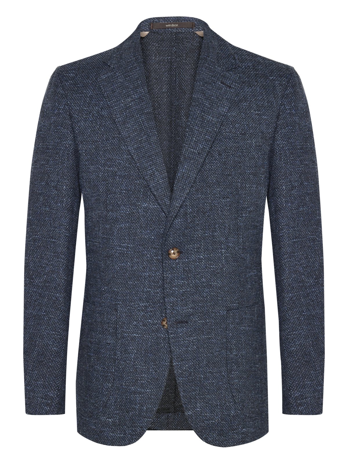 Windsor Strukturiertes Einreiher-Sakko mit Leinen in Stretch-Qualität, Shaped Fit in 44
