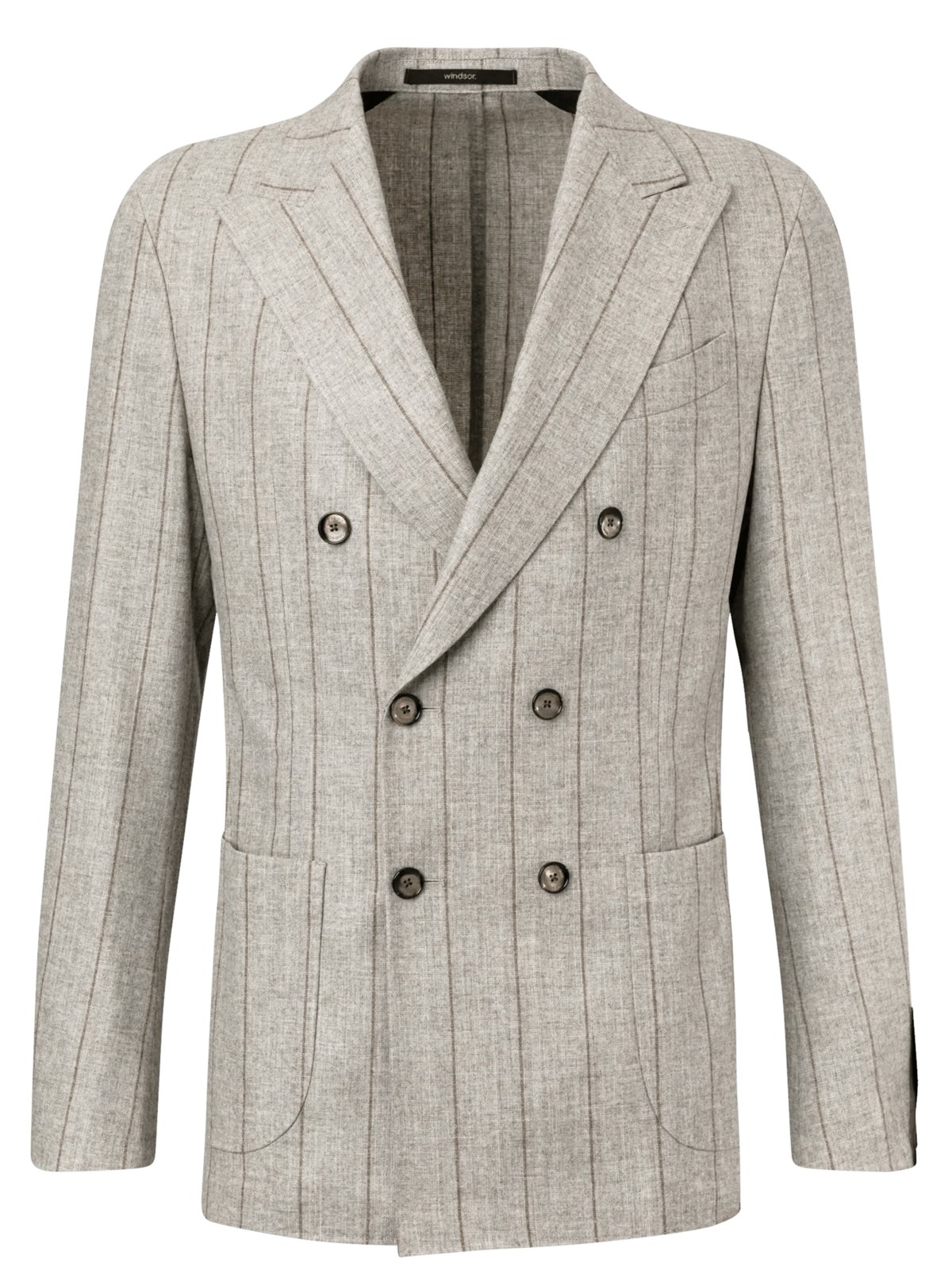 Windsor Zweireihiges Sakko aus einem Woll-Mix mit Nadelstreifen, Shaped Fit in 48
