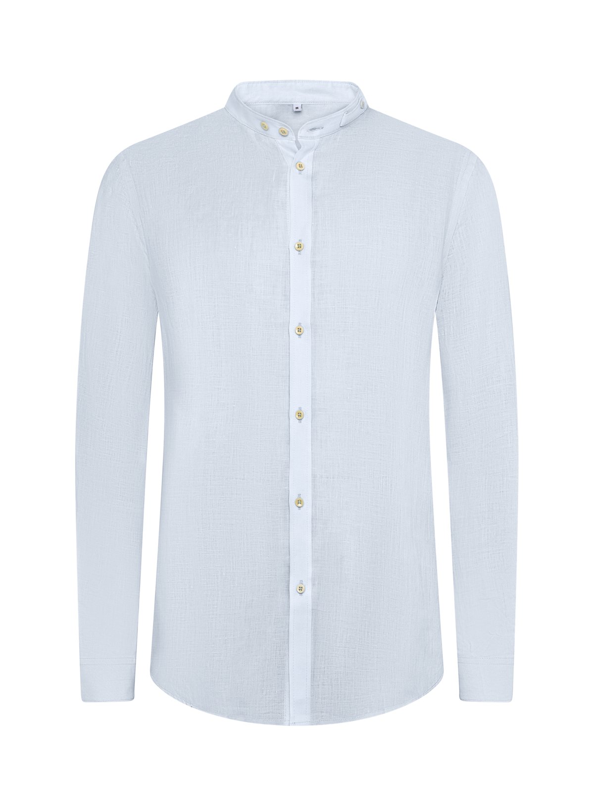 Gottseidank Leichtes Trachten-Leinenhemd mit Stehkragen und Hornknöpfen in S