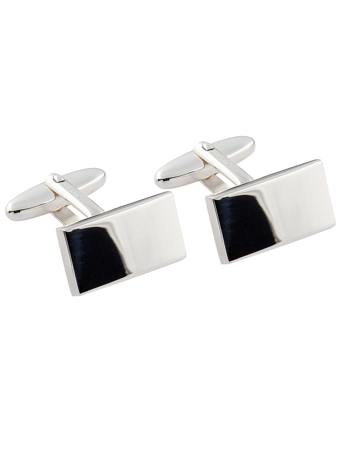 GROM Rechteckige Manschettenknöpfe mit Kontrast-Effekt in 0