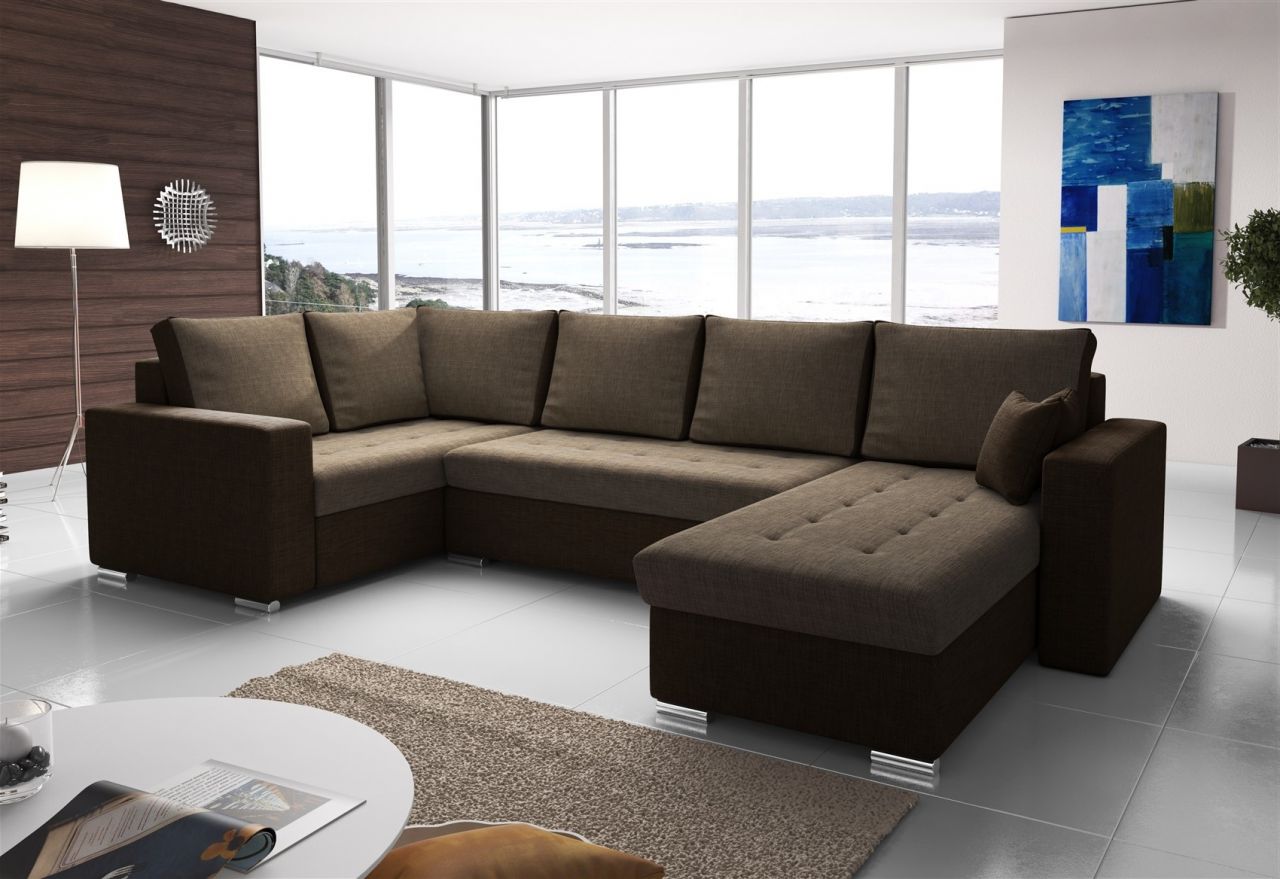 Couchgarnitur FANO mit Schlaffunktion Otto..Rechts Braun