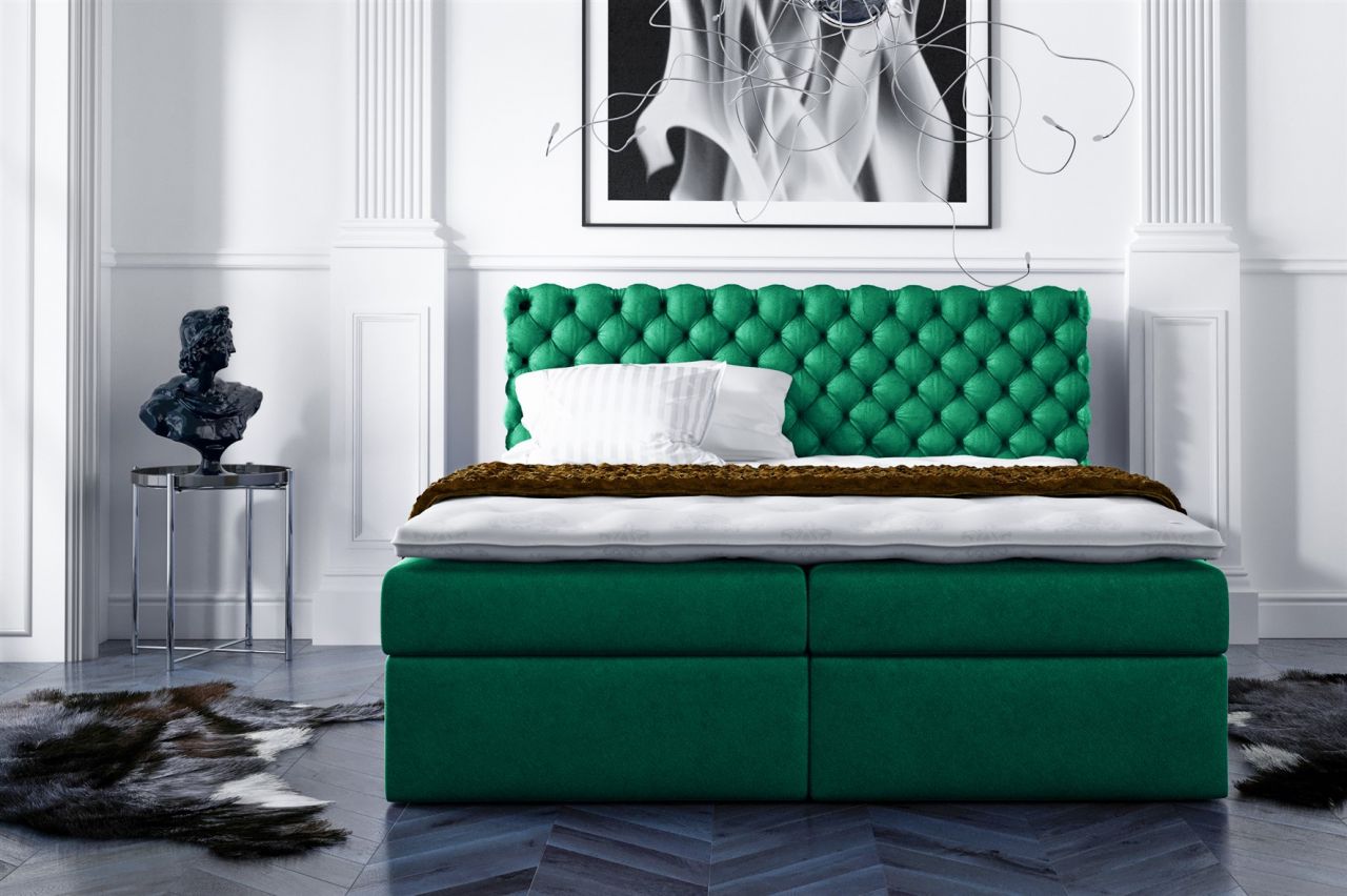 Boxspringbett Schlafzimmerbett PARINI 120x200cm Grün