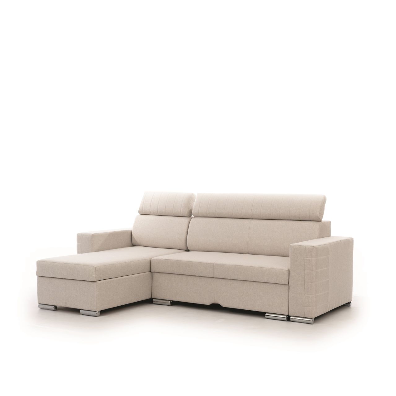 Ecksofa Schlafsofa Sofa CANTON in Stoff Liverpool Pearl Ottomane Links