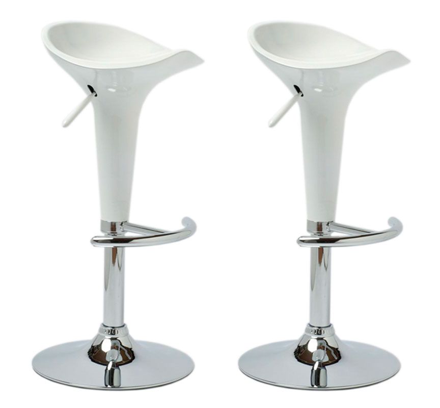 Barhocker 2er Set Hocker SYLVIO Farbe- Weiss