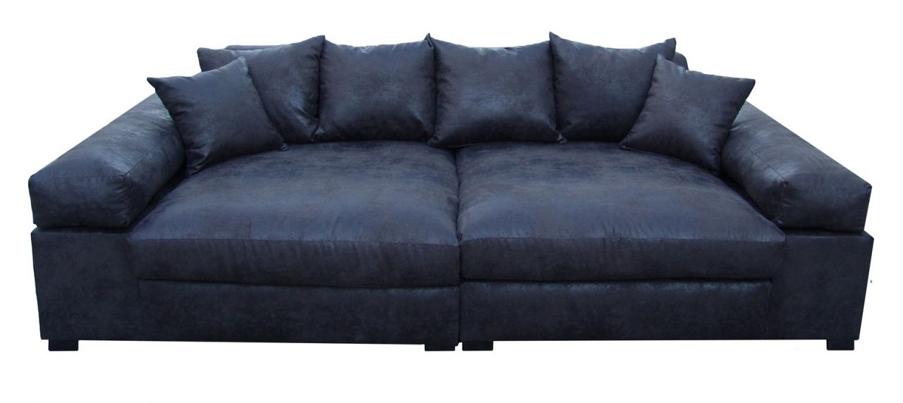 Big Sofa Couchgarnitur Megasofa Riesensofa GULIA - Gobi 4 Schwarz