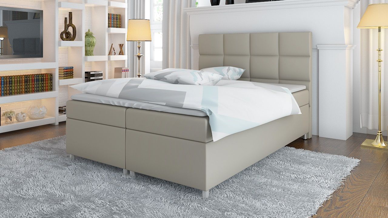 Boxspringbett Schlafzimmerbett TONIO 140x200cm inkl.Bettkasten