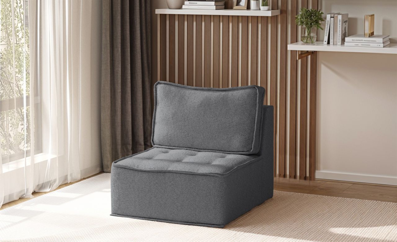 Sessel SANDE 1-Sitzer Modul Stoff Alpine Anthrazit