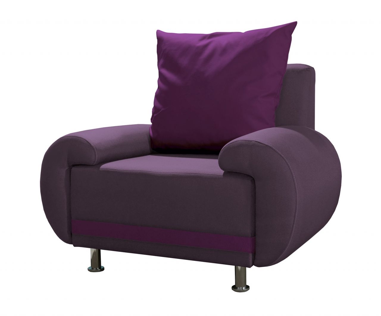 Sessel Clubsessel MIKA in Polyesterstoff Violett