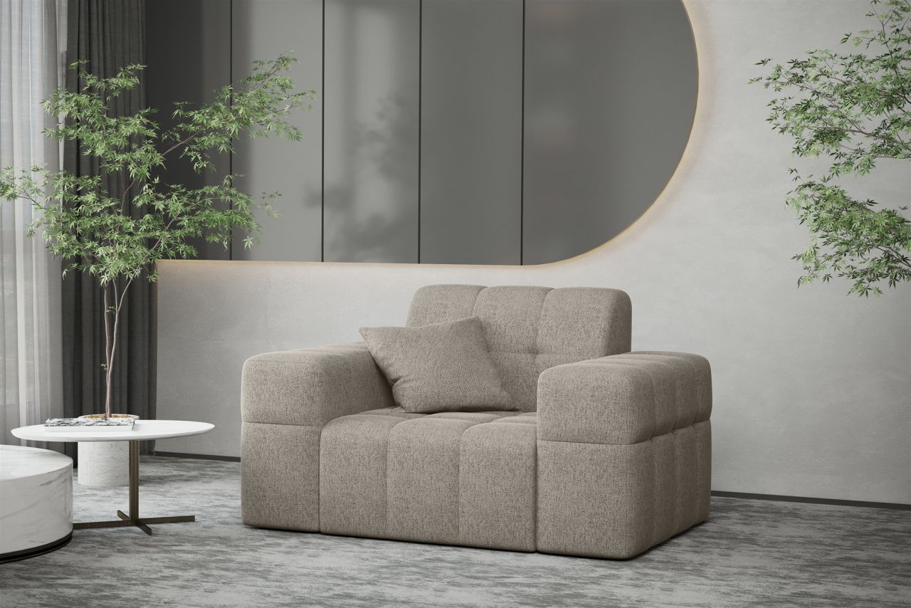 Sessel Designersessel NANCY in Stoff Neve Macchiato