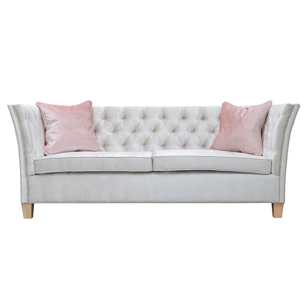 Polstersofa Sofa 3-Sitzer VIRGINIA Massivholz Buche