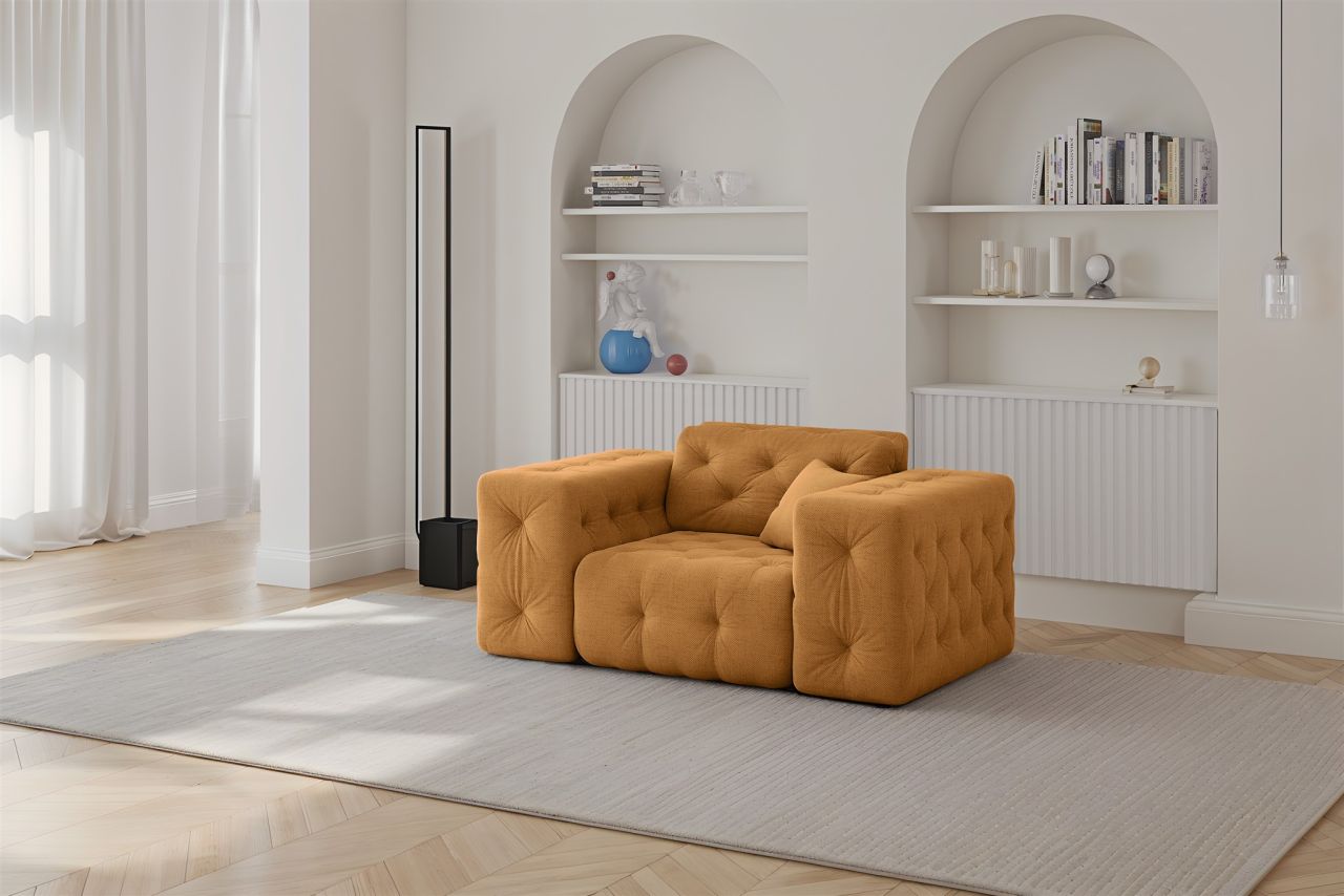 Sessel Designersessel CHANTAL in Stoff Moly Orange