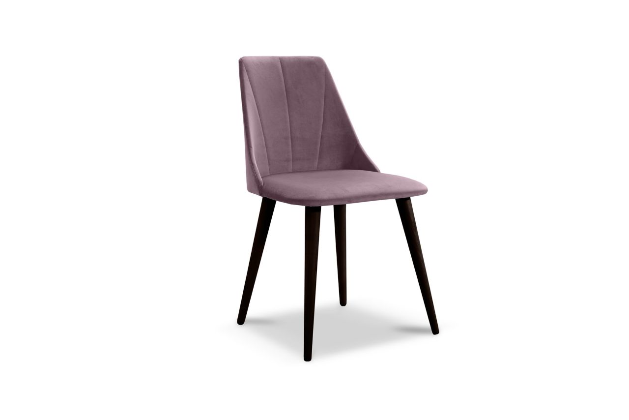 Esszimmerstühle Stuhle 2er Set CAROS Massivholz Buche-Wenge Stoff Flieder