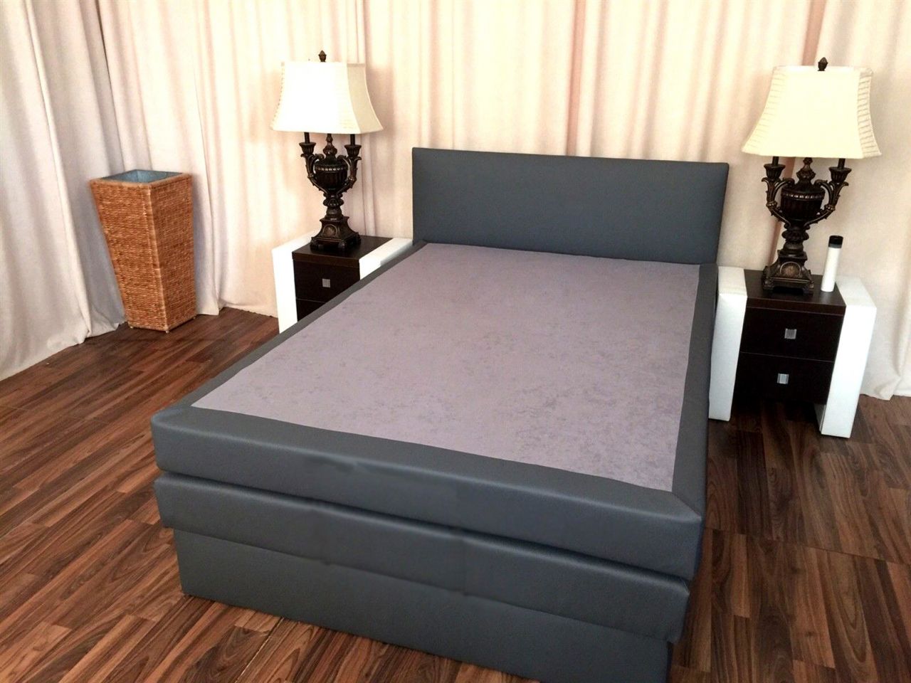 Boxspringbett Schlafzimmerbett SALERNA 120x200 cm inkl.Bettkasten