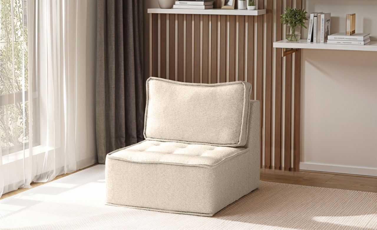 Sessel Designersessel SANDE XS Stoff Raven Creme