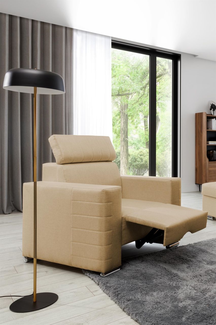 Sessel Fernsehsessel CANTON in Stoff Liverpool Beige