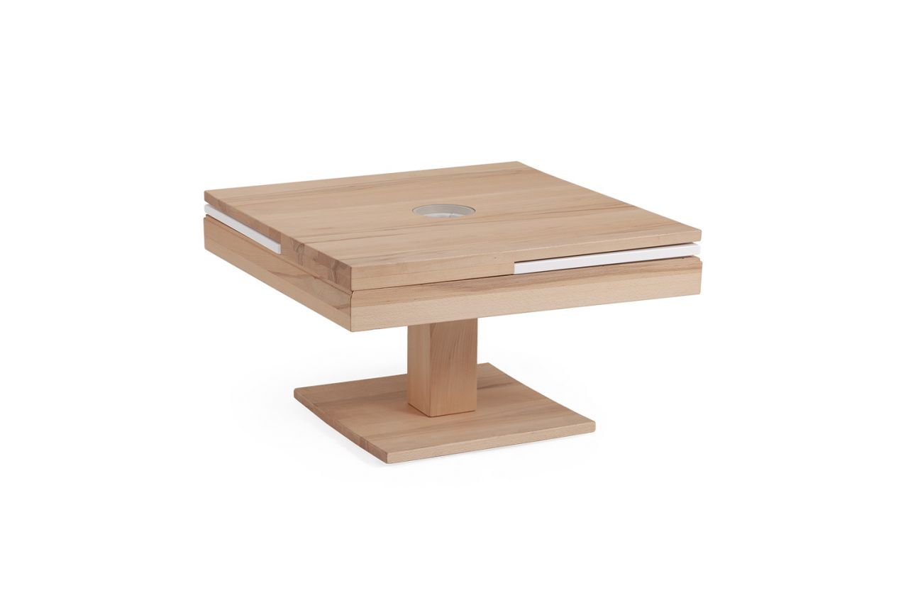 Couchtisch Tisch MADOX Kernbuche Massivholz 80x80 cm