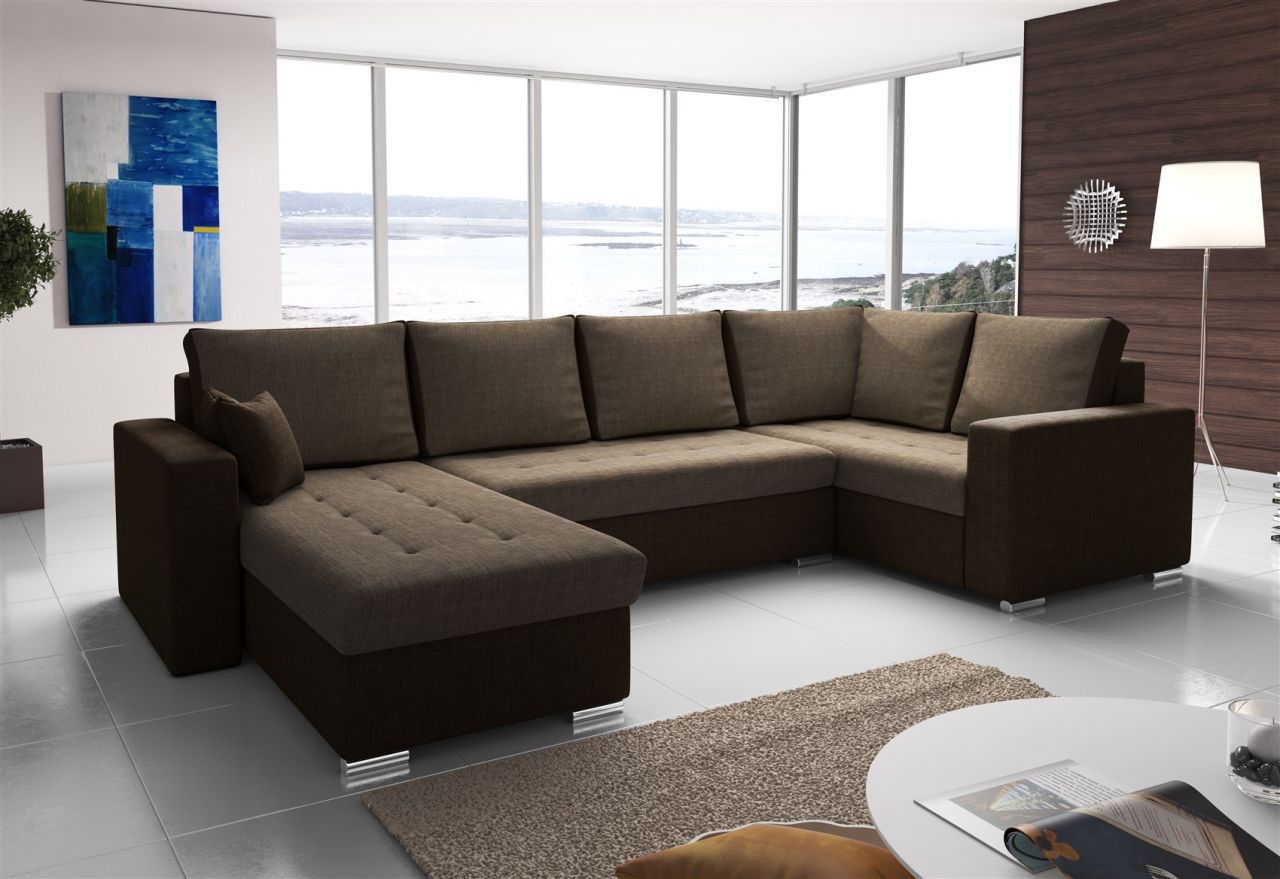 Couchgarnitur FANO mit Schlaffunktion Otto..Links Braun