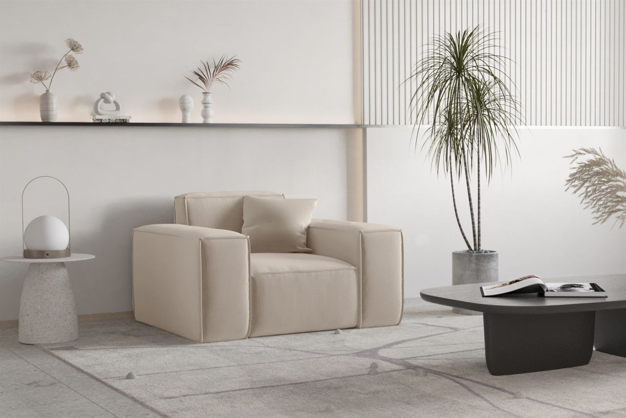 Sessel Designersessel CELES PREMIUM in Stoff Opera Velvet Sand