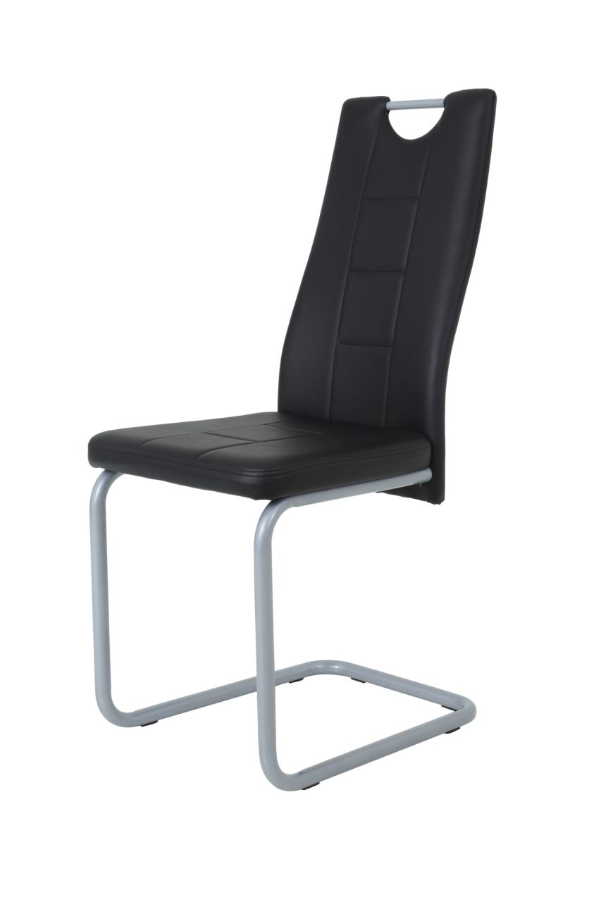 Esszimmerstühle Stühle Freischwinger 2er Set - Katy- Schwarz