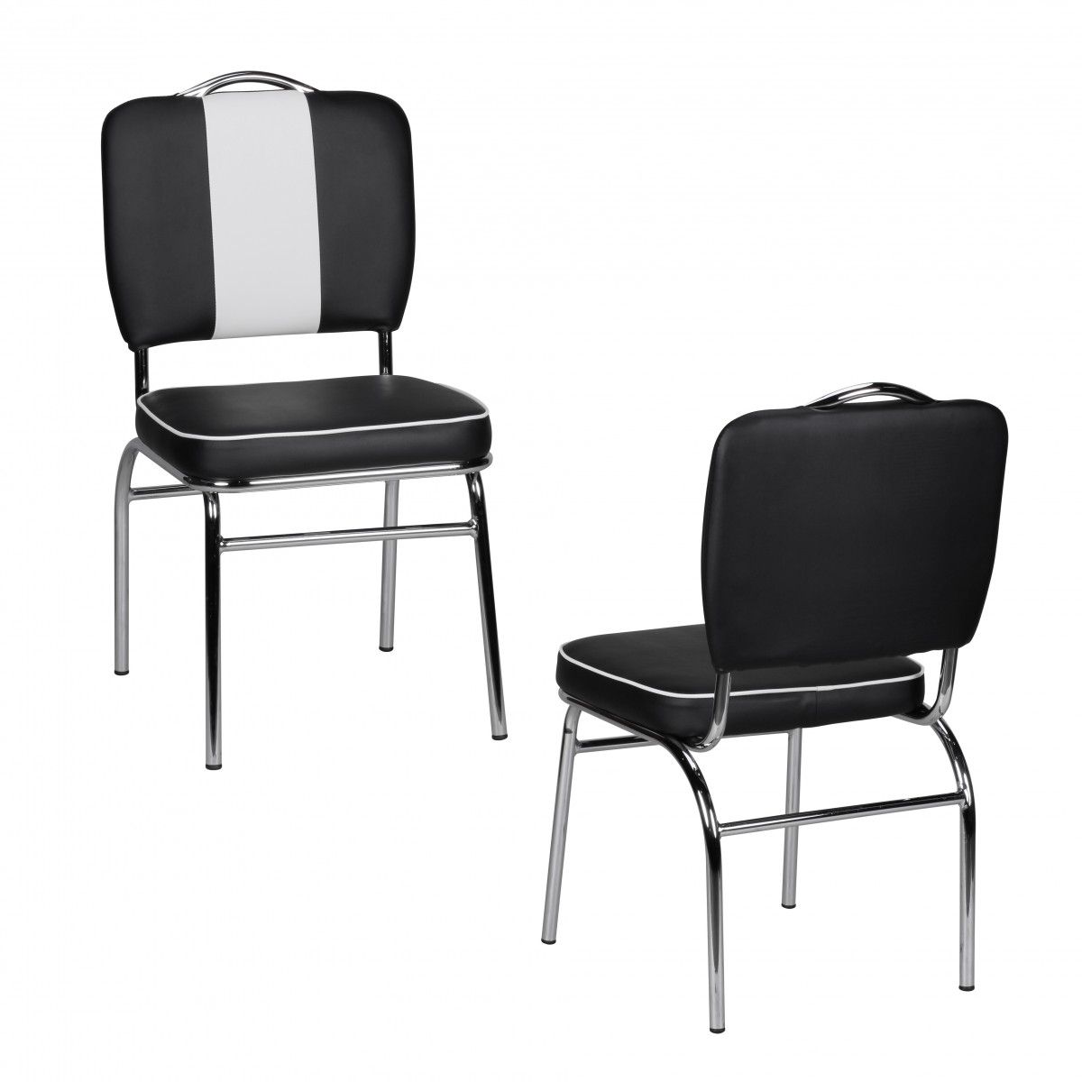 Esszimmerstuhl American Dream 50er Jahre Retro Schwarz Weiss