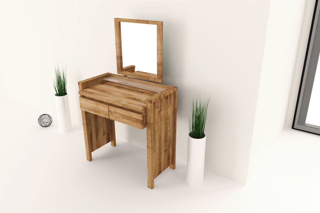 Schminktisch Tisch MAISON Buche massiv 85x141x45 cm