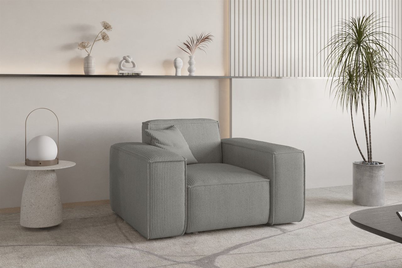 Sessel Designersessel CELES PREMIUM in Stoff Scala Grau