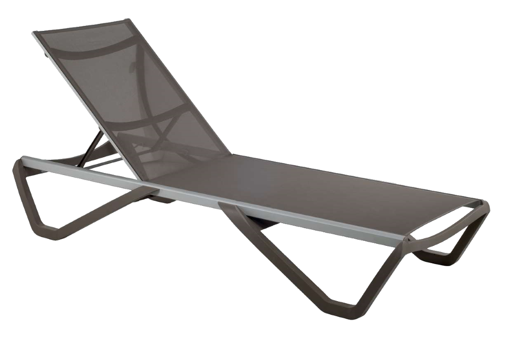 Papatya Wave Sonnenliege grau-braun 61, Material braun 50070