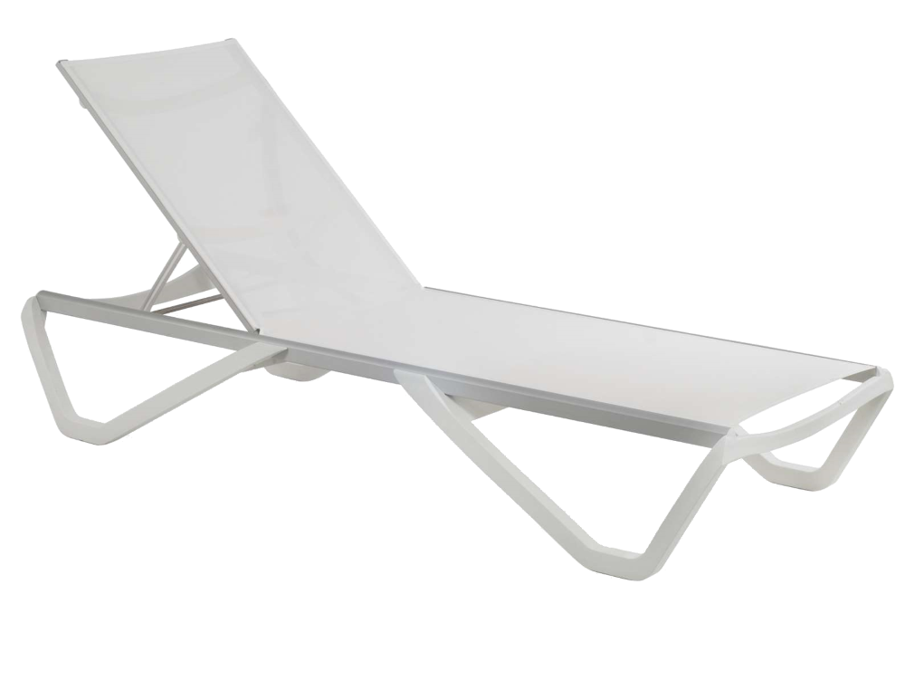 Papatya Wave Sonnenliege weiß 01, Material weiß 5001