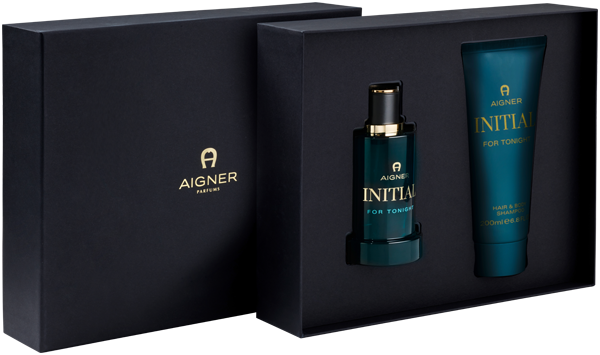 Aigner Initial For Tonight Gift Set = EdP Nat. Spray 100 ml + Hair & Body Shampoo 200 ml