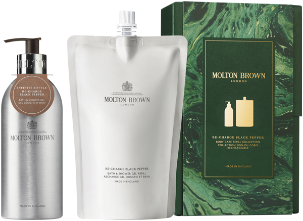 Molton Brown Re-Charge Black Pepper Körperpflege Nachfüll Geschenkset X24