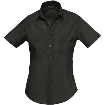 Sols  Blusen ESCAPE WOMENN-CAMISA POPELÍN MUJER MANGA CORTA-Corte ceñido