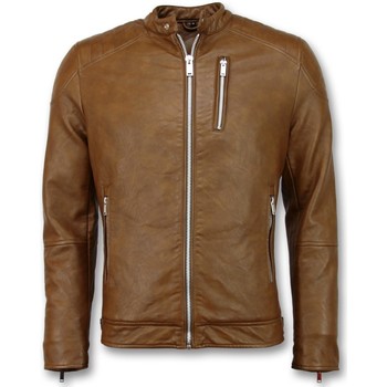 Local Fanatic  Lederjacken Kunstlederjacke Bikerjacke Brown