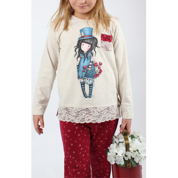 Admas  Pyjamas/ Nachthemden Schlafanzug mit langen Ärmeln The Hatter elfenbeinfarben
